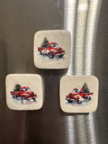 Christmas Tree Truck Magnet