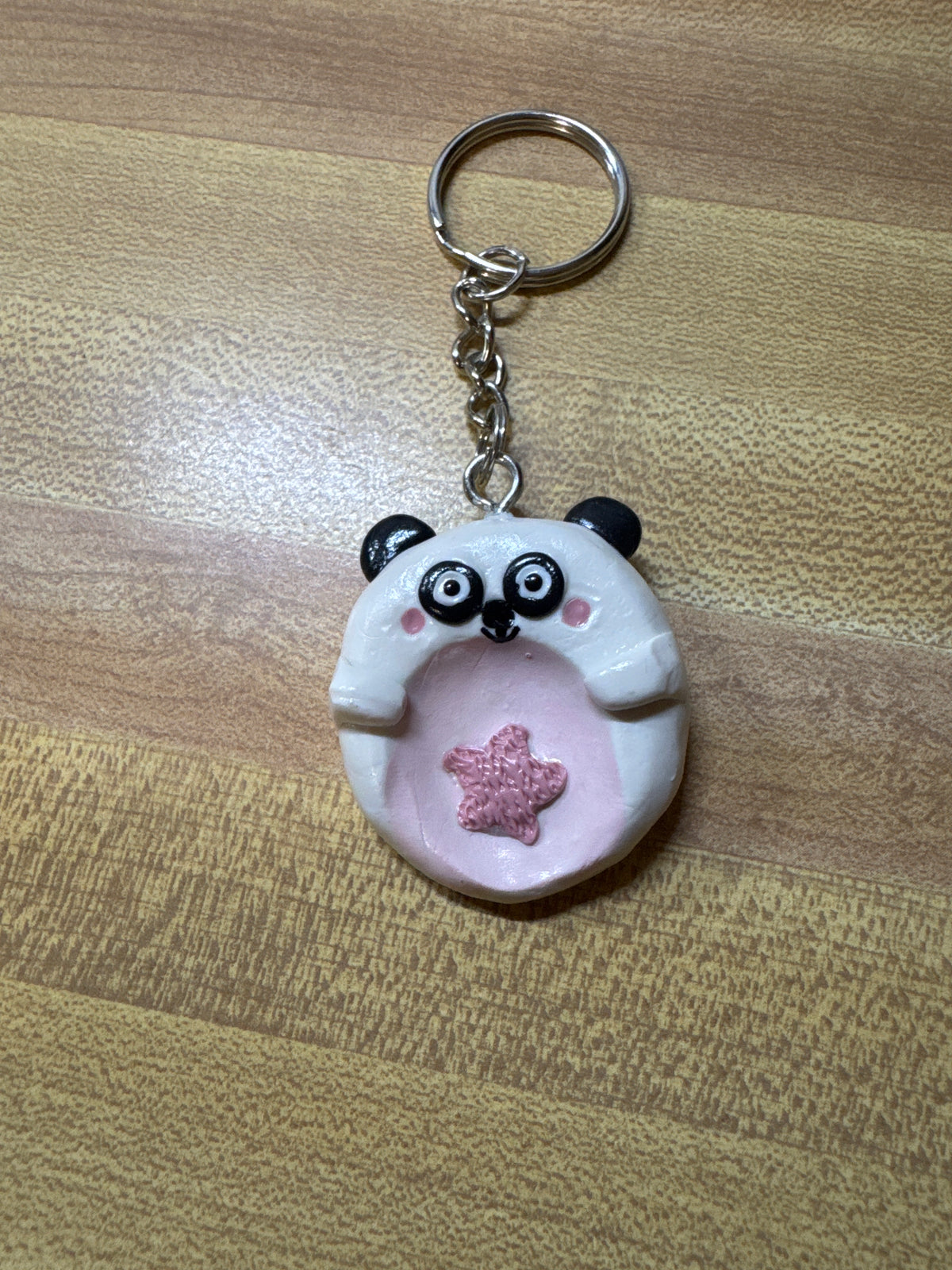 Star Panda Worry Stone Keychain