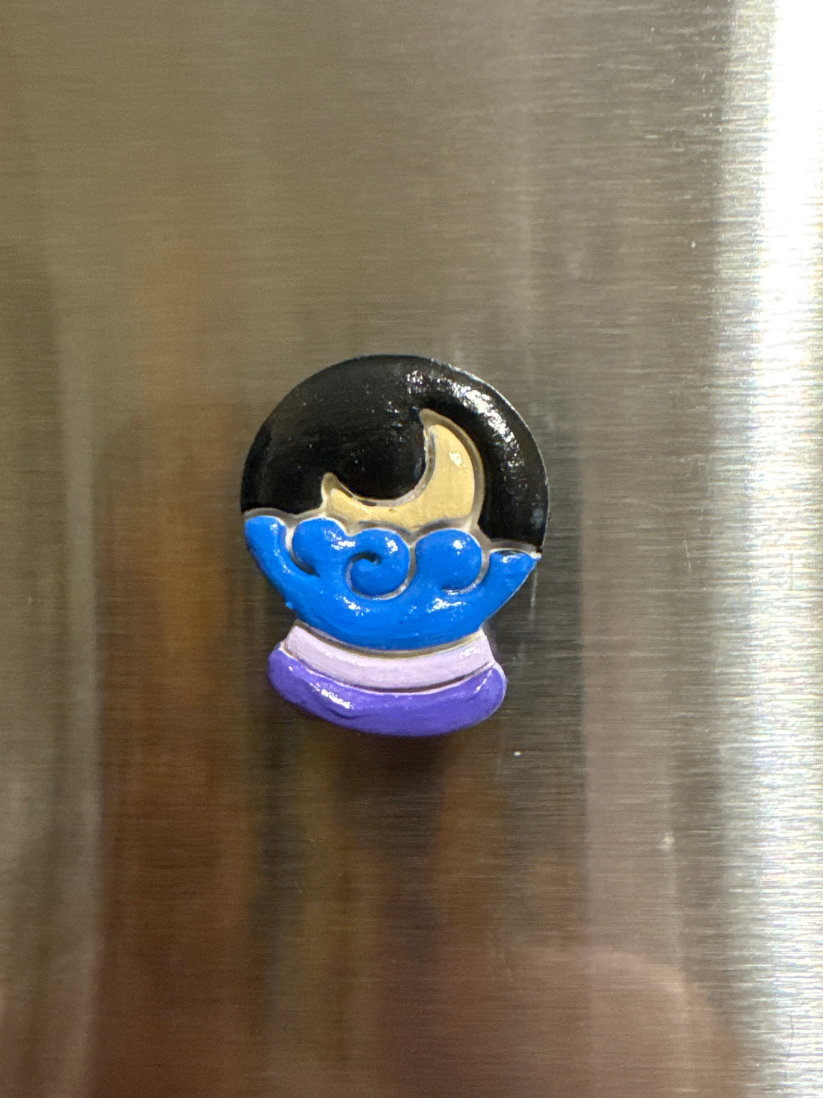 Moon & Sea Snow Globe Magnet